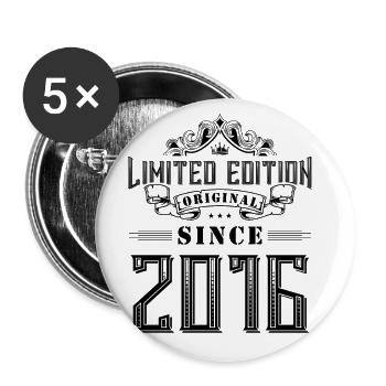 Édition limitée 2016 - Lot de 5 grands badges (56 mm) - blanc - Devant