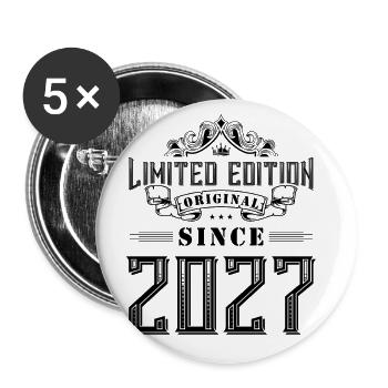 2027 limited edition - Buttons groß 56 mm (5er Pack) - Weiß - Vorne