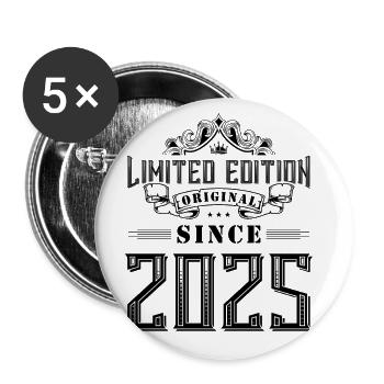 2025 limited edition - Buttons large 2.2''/56 mm (5-pack) - white - Front
