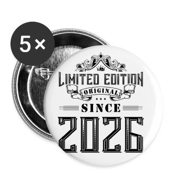 2026 limited edition - Buttons groß 56 mm (5er Pack) - Weiß - Vorne