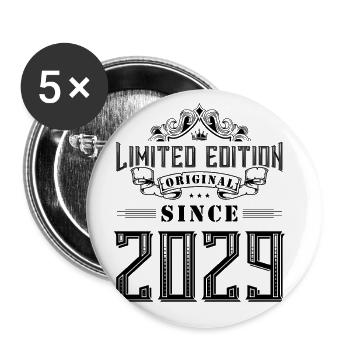 2029 limited edition - Buttons large 2.2''/56 mm (5-pack) - white - Front