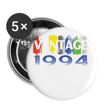 Jahrgang 1994 Retro Bitrthday Limited Edition - Buttons groß 56 mm (5er Pack) - Weiß - Vorne