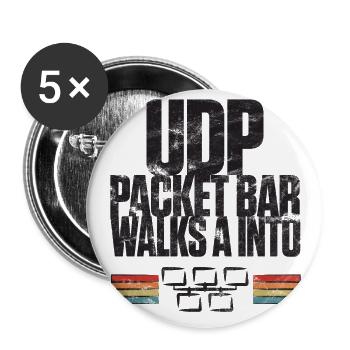 UDP Packet Bar Walks A Into - Buttons groß 56 mm (5er Pack) - Weiß - Vorne
