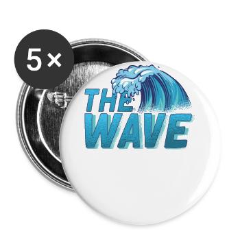 Die Große Kanagawa-welle Japan - Buttons groß 56 mm (5er Pack) - Weiß - Vorne