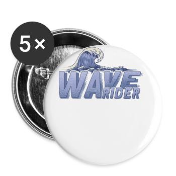 Die Große Kanagawa-welle Japan - Buttons groß 56 mm (5er Pack) - Weiß - Vorne