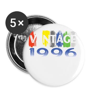 Vintage 1996 Retro Bitrthday Edition Limitée - Lot de 5 grands badges (56 mm) - blanc - Devant