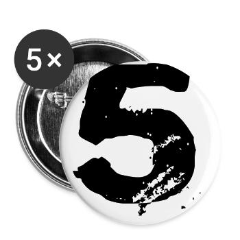 5 Number jersey - Buttons large 2.2''/56 mm (5-pack) - white - Front