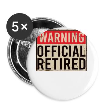 Retirement is no longer my problem men leave - Buttons large 2.2''/56 mm (5-pack) - white - Front
