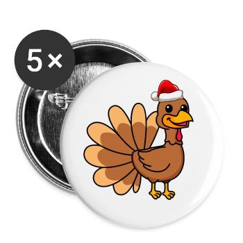 Truthan Comic Christmas - Lot de 5 grands badges (56 mm) - blanc - Devant