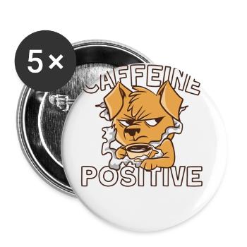 Ich Mag Morgenmenschen Keinen Koffeinpositiven - Buttons groß 56 mm (5er Pack) - Weiß - Vorne