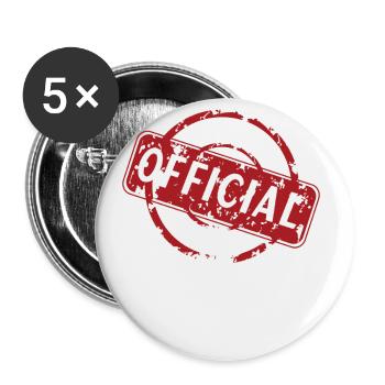Cool writing that warns official teens - Buttons large 2.2''/56 mm (5-pack) - white - Front