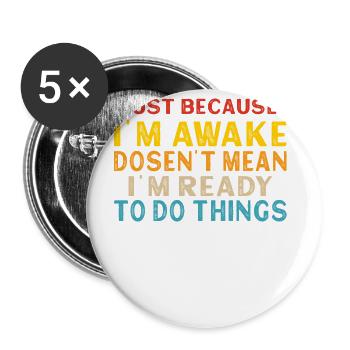 Ce n’est pas parce que je suis une promenade que - Lot de 5 grands badges (56 mm) - blanc - Devant