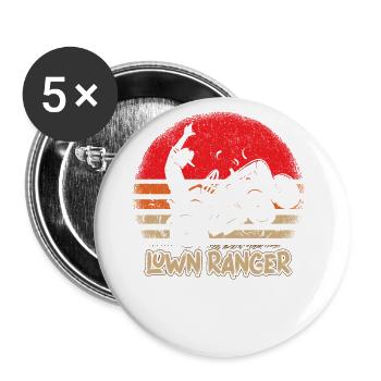 Drücken Sie Ihre Liebe Zum Rasen Mit Unserem - Buttons groß 56 mm (5er Pack) - Weiß - Vorne