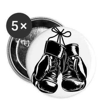 Boxing Gloves Symbol Boxing Sports - Buttons large 2.2''/56 mm (5-pack) - white - Front
