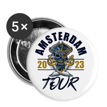 Amsterdam 2023 Skeleton - Buttons large 2.2''/56 mm (5-pack) - white - Front