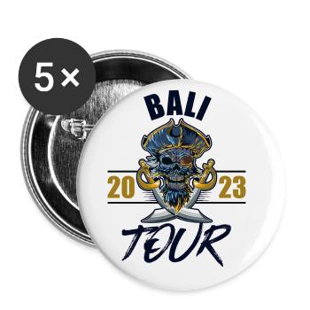 Bali 2023 Skeleton - Buttons large 2.2''/56 mm (5-pack) - white - Front