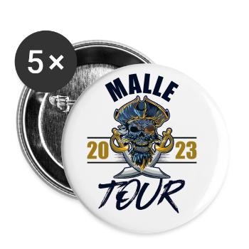 Malle 2023 Skeleton - Buttons large 2.2''/56 mm (5-pack) - white - Front