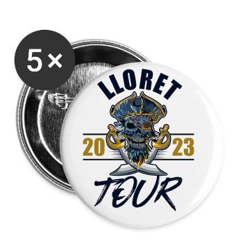 Lloret De Mar 2023 Skeleton - Buttons large 2.2''/56 mm (5-pack) - white - Front
