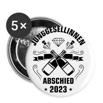 Junggesellinnenabschied Jga 2023 - Buttons groß 56 mm (5er Pack) - Weiß - Vorne