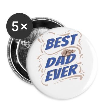 Best Daddy Ever Vintage Best Daddy The - Buttons large 2.2''/56 mm (5-pack) - white - Front