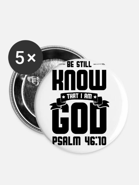 gott bibel - Buttons groß 56 mm (5er Pack) - Weiß