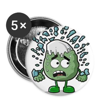 Steves Versteck - Buttons groß 56 mm (5er Pack) - Weiß - Vorne