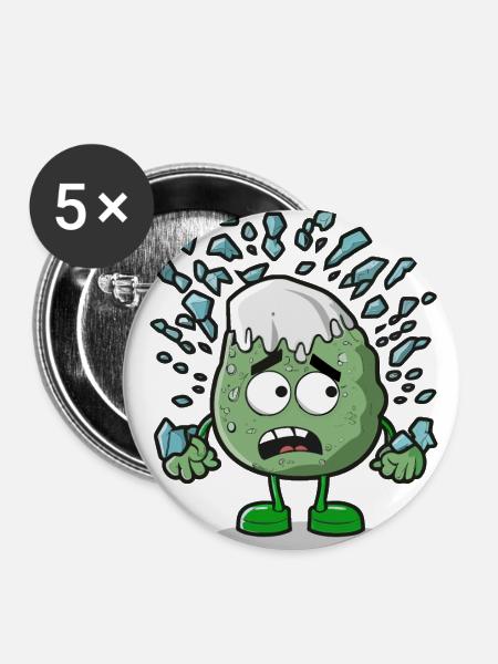 Steves Versteck - Buttons groß 56 mm (5er Pack) - Weiß