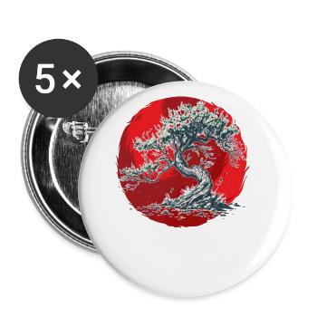 Find peace in nature with our - Buttons large 2.2''/56 mm (5-pack) - white - Front