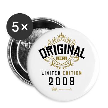 2009 Anniversaire en édition limitée - Lot de 5 grands badges (56 mm) - blanc - Devant