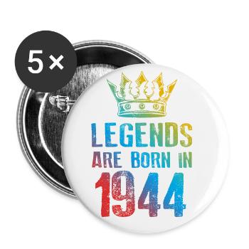 1944 Legends Born In - Buttons large 2.2''/56 mm (5-pack) - white - Front