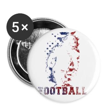 American Football Liegt In Meiner Dna - Buttons groß 56 mm (5er Pack) - Weiß - Vorne
