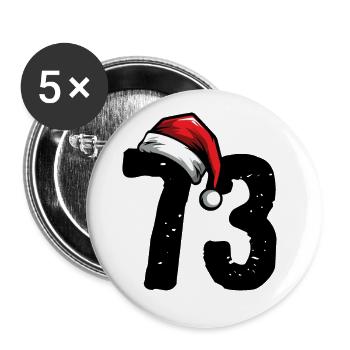73 Number Christmas - Buttons large 2.2''/56 mm (5-pack) - white - Front