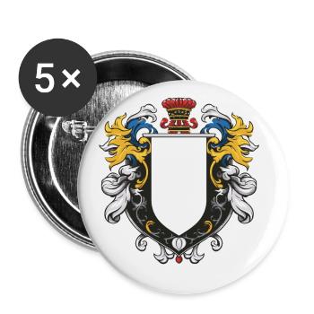 Wappen Symbol - Buttons groß 56 mm (5er Pack) - Weiß - Vorne