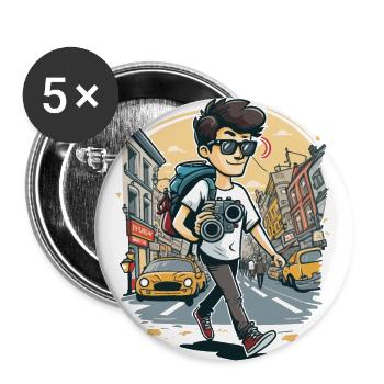 The Urban Photographer - Buttons large 2.2''/56 mm (5-pack) - white - Front