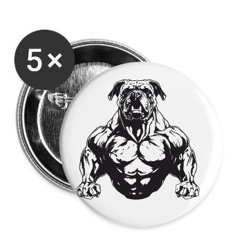 Dog Muscles Dog Workout Gym - Buttons large 2.2''/56 mm (5-pack) - white - Front