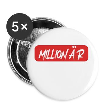 Ihre Träume Projekt Millionär 2025 Design - Buttons groß 56 mm (5er Pack) - Weiß - Vorne