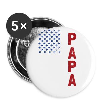 Best Dad Ever Vintage Best Dad The - Buttons large 2.2''/56 mm (5-pack) - white - Front