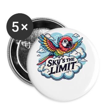 Limitless Possibilities Sky's The Limit Bird - Buttons large 2.2''/56 mm (5-pack) - white - Front