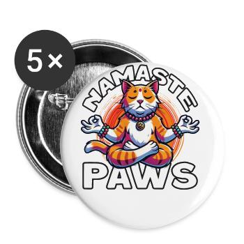Finden Sie Ihren Inneren Frieden Mit Unseren - Buttons groß 56 mm (5er Pack) - Weiß - Vorne