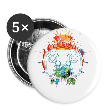 Gaming-legende Ich Habe Mein Spiel Unterbrochen, - Buttons groß 56 mm (5er Pack) - Weiß - Vorne
