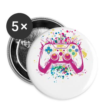 Gaming-legende Ich Habe Mein Spiel Unterbrochen, - Buttons groß 56 mm (5er Pack) - Weiß - Vorne