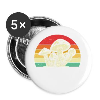 Pilze, Morcheln Beiseite, Du Scheinst Wie Ein Pilz - Buttons groß 56 mm (5er Pack) - Weiß - Vorne