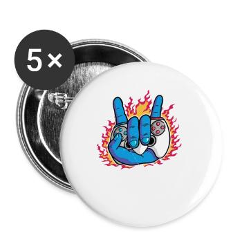 Spielen Controller Gaming Gamin' & Flamin - Buttons groß 56 mm (5er Pack) - Weiß - Vorne
