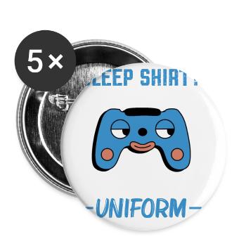 Play Controller Gaming Schlafshirt? Nein, Das Ist - Buttons groß 56 mm (5er Pack) - Weiß - Vorne