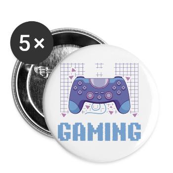 Play Controller Gaming I Hate Real Life - Buttons large 2.2''/56 mm (5-pack) - white - Front