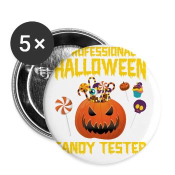 Professional Halloween candy tester - Buttons large 2.2''/56 mm (5-pack) - white - Front