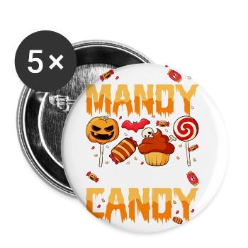 Halloween This Mandy Is Ready For Candy - Buttons large 2.2''/56 mm (5-pack) - white - Front