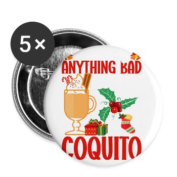 Joyeux Noël ne dit rien de mal - Lot de 5 grands badges (56 mm) - blanc - Devant