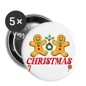 Non, vous pouvez trouver certains de mes biscuits de Noël. - Lot de 5 grands badges (56 mm) - blanc - Devant