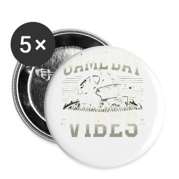 Game Day Vibes Soccer Design - Buttons large 2.2''/56 mm (5-pack) - white - Front